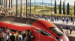 Treni Alta Velocità, sarà davvero così la stazione Medioetruria? Ma è solo l'immaginazione dell'intelligenza artificiale