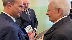 L'omaggio del Corriere al capo dello Stato durante la visita a Perugia