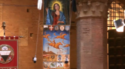 Palio di Siena, svelato il Drappellone di Francesco De Grandi