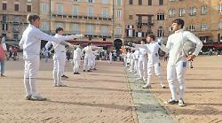 Piazza del Campo come una pedana di scherma