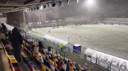 Calcio serie C, Pianese e Forlì in campo sotto la neve. IL VIDEO