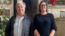 Il segretario generale Onu Antonio Guterres in visita privata a San Gimignano