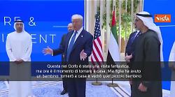 Trump ad Abu Dhabi: Visita fantastica, ma ora torno a casa. Mia figlia ha avuto un bambino