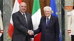 Mattarella riceve Presidente della Repubblica Libanese Joseph Aoune al Quirinale
