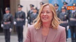 Il premier canadese Carney arriva a Palazzo Chigi per l'incontro con Meloni