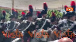 2 Giugno, i reparti a cavallo di Polizia e Carabinieri sfilano alla parata ai Fori Imperiali