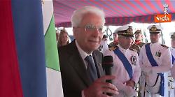 Mattarella a Genova per Festa della Marina Militare sale a bordo dell'Amerigo Vespucci