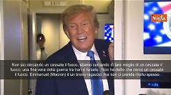 Trump: Iran non pu&ograve; avere un'arma nucleare, non c'&egrave; bisogno di approfondire troppo la questione