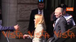 Meloni arriva in Senato per il dibattito sulle sue comunicazioni in vista del Consiglio Europeo