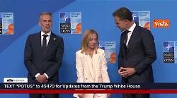 Vertice Nato, Meloni nella foto di famiglia con Rutte e Schoof