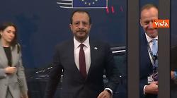 Meloni arriva al Consiglio Europeo a Bruxelles