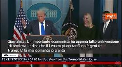Trump ai critici sui dazi: "Dovrebbero tornare a studiare economia"