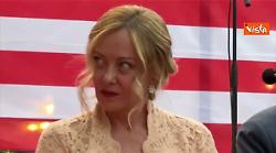 Ambasciatore Usa Fertitta: "Italia Paese fortunato ad avere grande leader come Meloni". Lei si commuove