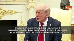 Trump: Quella in Ucraina &egrave; la guerra di Biden, non la mia. Lavoriamo affinch&eacute; finisca