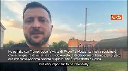 Zelensky: Ho parlato con Trump dopo visita di Witkoff a Mosca, Russia pi&ugrave; propensa a tregua