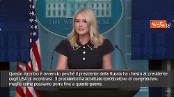 Leavitt (portavoce Trump): Esclusione Zelensky a incontro con Putin? Trump spera in trilaterale