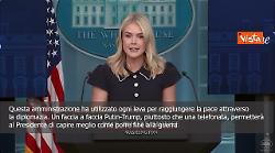 Leavitt (portavoce Trump): Faccia a faccia con Putin aiuter&agrave; Trump a porre fine alla guerra