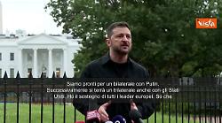 Zelensky dopo incontro alla Casa Bianca: "Pronti per un bilaterale con Putin"