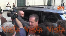 Il Ministro degli Esteri Antonio Tajani lascia il Senato dopo il question time