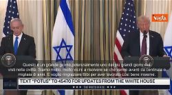 Trump con Netanyahu alla Casa Bianca: Molto vicini a un accordo per la pace in Medio Oriente