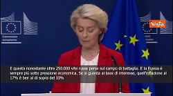 Von der Leyen: L'Ucraina resiste sul campo di battaglia