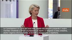 Von der Leyen: Draghi ha fornito diagnosi cristallina su Ue