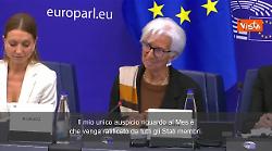 Lagarde (Bce) sull'Italia: Un Paese blocca Il Mes, spero nella ratifica