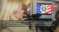 Trump in viaggio verso Israele: "La guerra è finita"