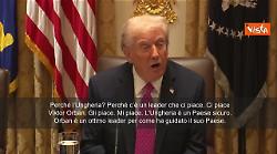 Trump: Con Putin incontro a Budapest perché mi piace Orban