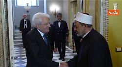Mattarella incontra il Grande Imam di Al Azhar al Quirinale