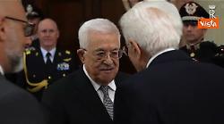 Mattarella riceve il Presidente della Palestina Abu Mazen al Quirinale