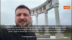 Zelensky a Kherson: Dev'essere protetta con pi&ugrave; sistemi senza pilota