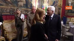 Mattarella alla riunione del Consiglio Supremo di Difesa con Meloni e i Ministri