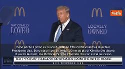 Trump: Sono primo ex cuoco di patatine fritte di McDonald's a diventare Presidente Usa
