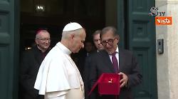 Papa Leone XIV a sorpresa in Senato per visitare la mostra della Bibbia di Borso d'Este