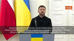 Zelensky: Se Ucraina sconfitta, Russia inevitabilmente arriver&agrave; in Polonia