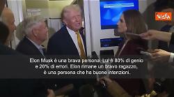 Trump: Elon Musk &egrave; una brava persona. 80% di genio e 20 di errori