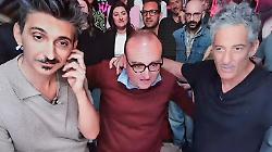 Andy Bellotti con Fiorello e biggio 