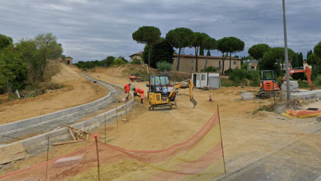 Nuova rotatoria in strada Fiume