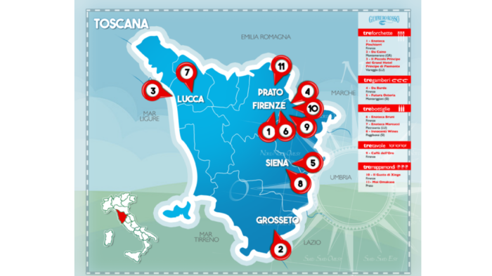 I ristoranti top della Toscana. La nuova Guida del Gambero Rosso: chi vince e chi perde. I locali top e le migliori cantine