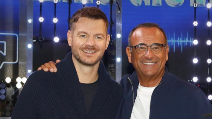 Alessandro Cattelan insieme a Carlo Conti