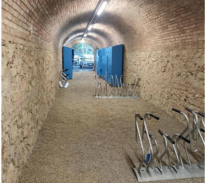 rimessa bici siena ex rifugio stadio