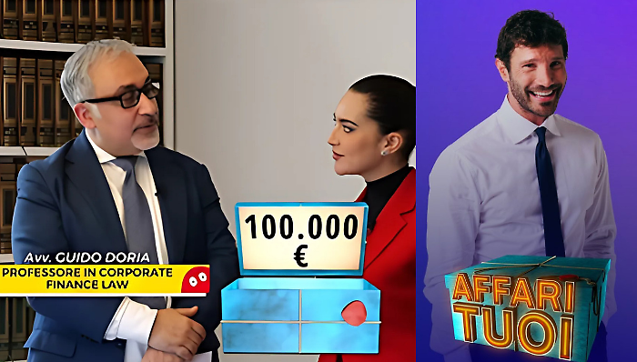 Torna Affari Tuoi stasera in tv su Rai 1 e anche il servizio di Striscia la Notizia con l'avvocato Doria che afferma: "Su 100mila euro di vincita il concorrente ne porta a casa 60mila circa"