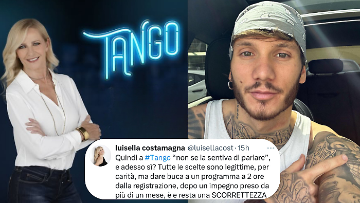 Manuel Bortuzzo decide di annullare all'ultimo l'appuntamento nel programma Tango, ma domenica va a Verissimo. &nbsp;Luisella Costamagna : "E' una scorrettezza"
