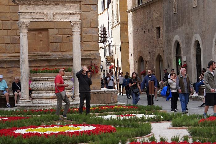 Pienza e i fiori