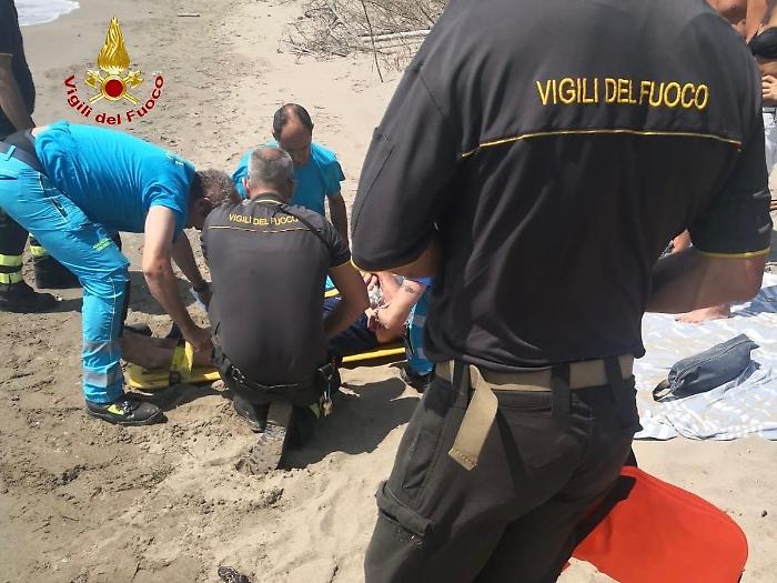 intervento dei vigili del fuoco a Principina a Mare