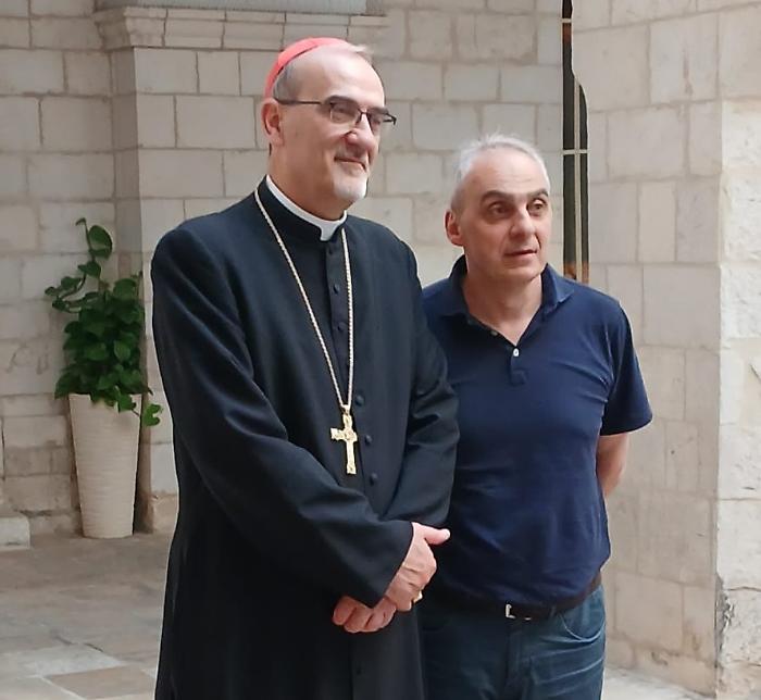 Massimo Bianchi con il cardinale Pizzaballa