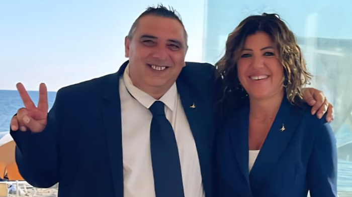 Filippo La Grassa con l'onorevole Nisini