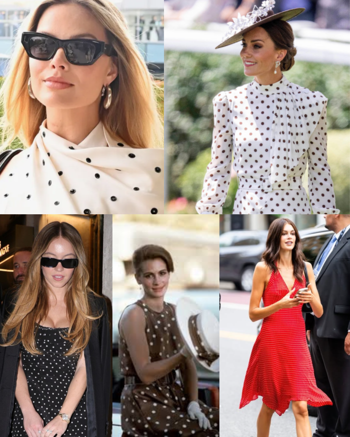 L'abito perfetto per l'estate &egrave; a pois, indossato da Margot Robbie e Kate Middleton. Ecco dove acquistarlo