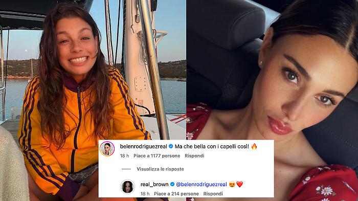 Belen Rodriguez  e il commento sotto il post di Emma Marrone: "Ma che bella con i capelli cos&igrave;!". Scopri cosa era successo con Stefano De Martino
